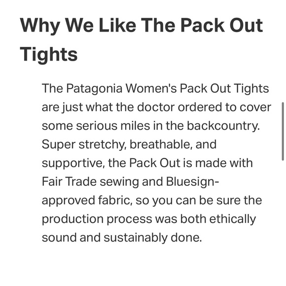 Patagonia NWT Pack Out Tights Women’s size Large - Picture 4 of 5